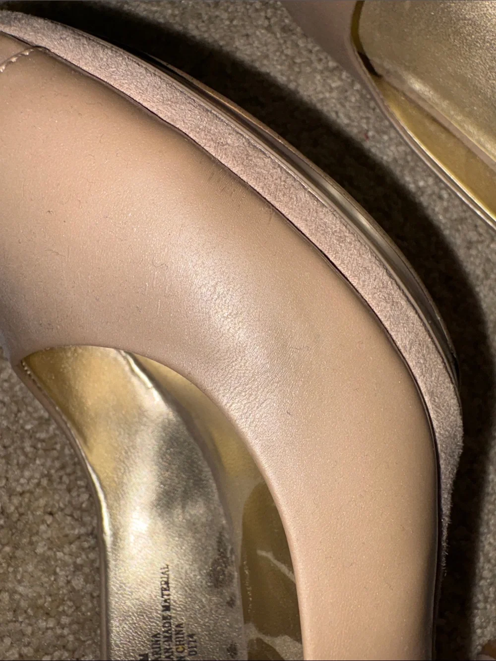 Nine West Nude/Blush Peep-Toe Slingback Heels